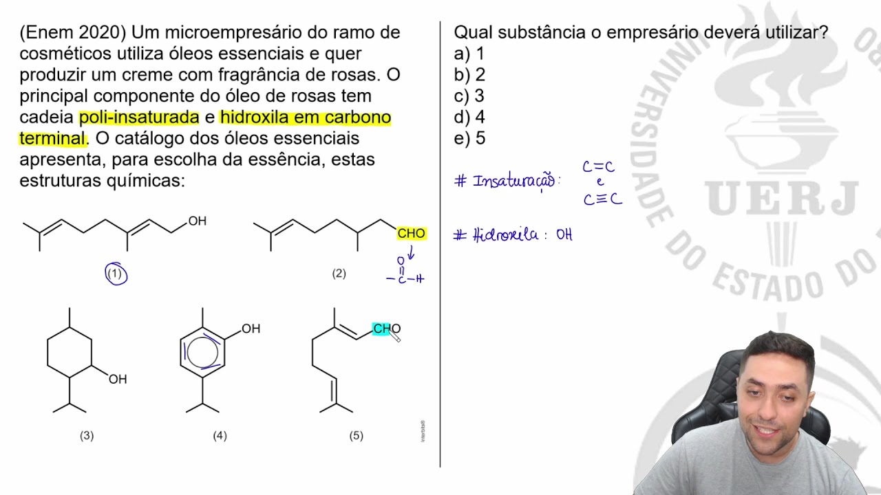 🔥 QUÍMICA BÁSICA: Um microempresário do ramo de cosméticos utiliza ...