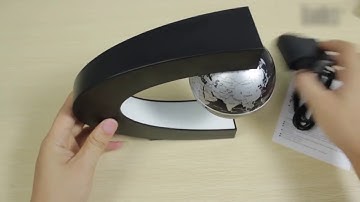 C Shape Magnetic Levitation Floating Globe World Map