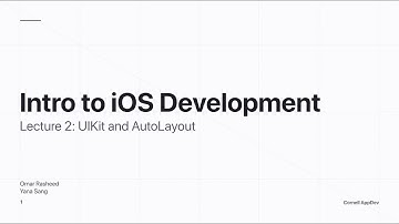 Intro to iOS Development: Lecture 2  - UIKit & AutoLayout