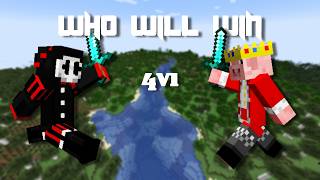 ClownPierce vs Technoblade 4v1 competition, who's the better PVPer.