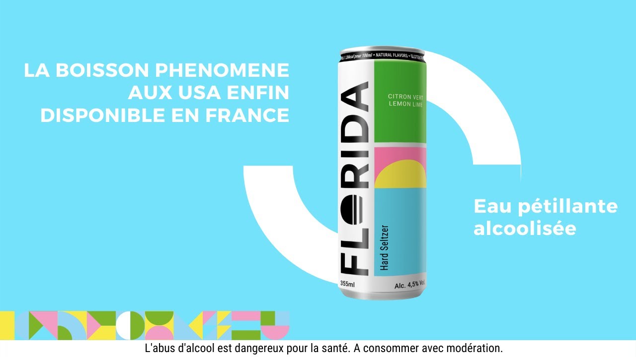 FLORIDA  Hard Seltzer, l'eau pétillante alcoolisée américaine.