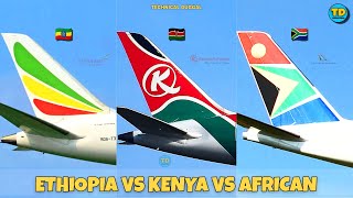 Ethiopian Airlines Vs Kenya Airways Vs South African Airways Comparison 2024! 🇪🇹 Vs 🇰🇪 Vs 🇿🇦
