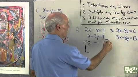 College Algebra 7.5 MiniLecture: Matrix Solutions to Linear Systems in Two Variables