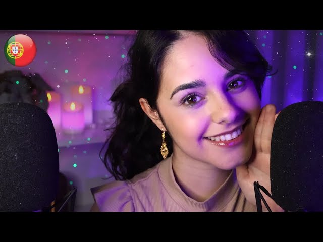 ASMR [A-Z] Portuguese CRISPY TRIGGER Words✨Ear to Ear Close up Whispering