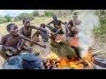 Hunting baboons  birdseating wild honey  wild eggs with hadzabe tribe hunterstru hunters