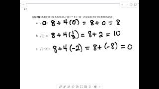 Function Notation  Evaluating a Function  Graphing a Function