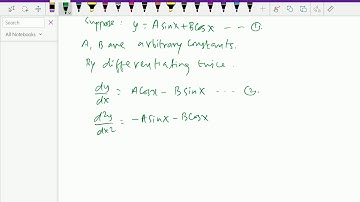 Differential equations : - ( Formation by elimination of constants ; Solving problem ) - 4.