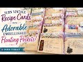 Don’t Throw Away Old Recipe Cards! Make These Floating Pockets Instead - Junk Journal Repurpe Idea 