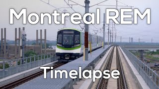 Ride on the Montreal REM! | Timelapse Roundtrip Gare Centrale - Brossard
