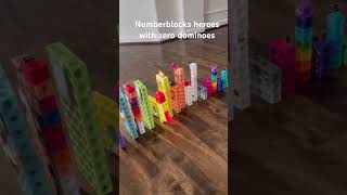 FUN Numberblocks heroes with zeros dominos! #numberblock #newnumberblocks #creativekid #mathisfun