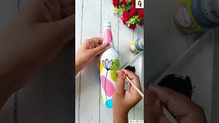 Boho painting on Bottle #shortvideo #shorts #bottleart #bohopainting #diy