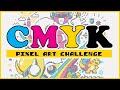 Making pixel art using cmyk only