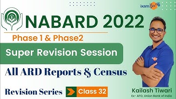 NABARD 2022 | ARD Schemes | Census & Reports | By Kailash Tiwari(Ex AFO UBI)