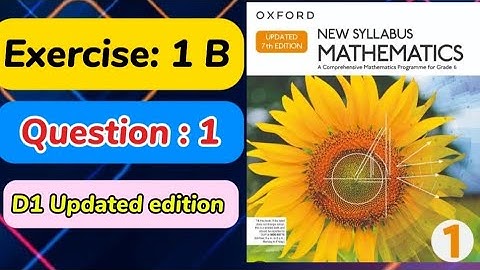 Exercise 1b question 1 ,d1 Updated edition| how to solve Exercise 1b question 1,d1 updated edition