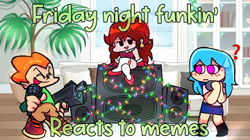 FnF Characters Reacts Animation Memes About Them & More || Part 51 || Gacha Lovely ||