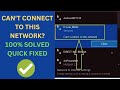 Cant connect to this network wifi  in windows 1011  fix wifi not working in windows 10 11