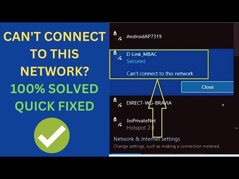 Can't connect to This Network( WIFI ) even with correct password In Windows 10 - Quick Fix 2021-2022