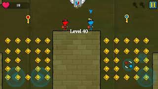 Red And Blue Stickman : Animation Parkour Level 40 Gameplay Walkthrough. screenshot 4