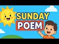 📅 Sunday Poem Hindi English | Learn Days of Week#sundaypoem