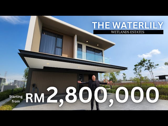 House Tour 87: The Waterlily 1st Waterfront Biophilic Bungalow in Wetlands Estates , Gamuda Cove class=