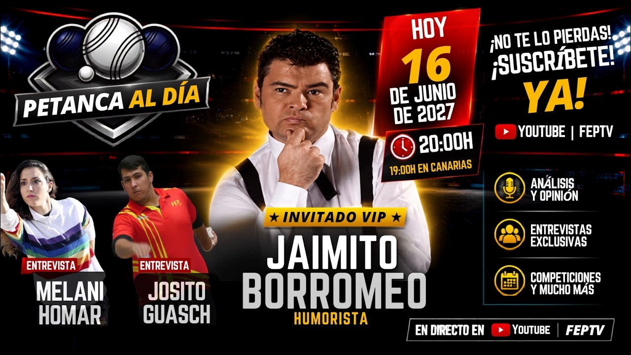 Miniature de la vidéo : Petanca al día. 5# Con Jaimito Borromeo, conocido humorista, Melani Homar y Josito Guasch.