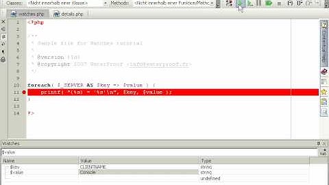 PHPEdit Debugger watches tutorial