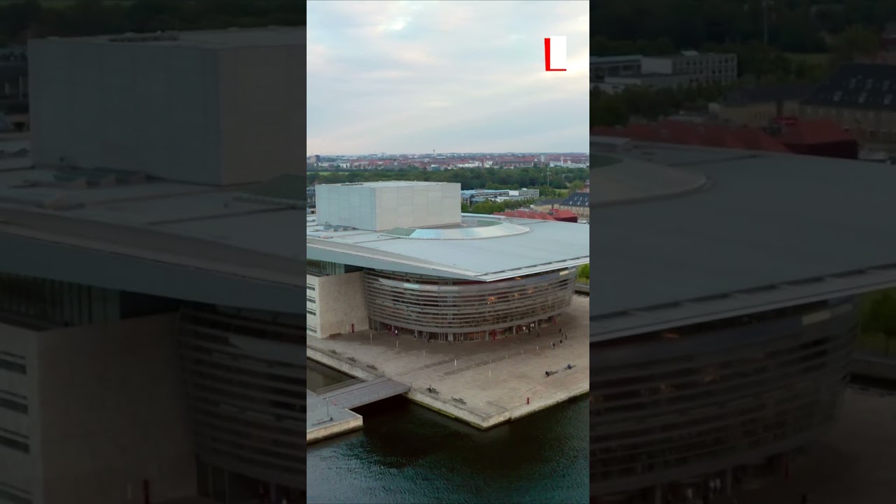 Копенгагский оперный театр с высоты птичьего полета 