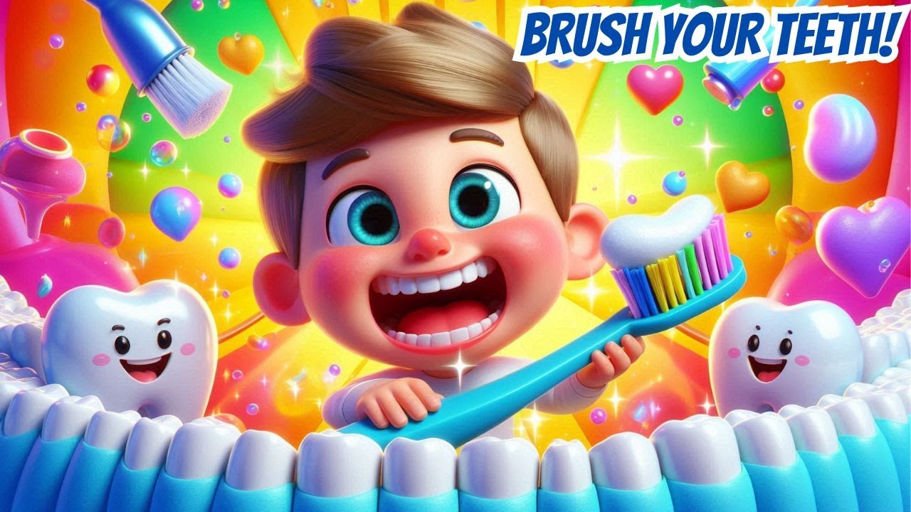 "Brush Your Teeth Song for Kids! 🦷 Fun & Easy Tooth Brushing Routine ...