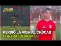 Futbolista muere en pleno partido tras impactar su cabeza contra un muro de cemento