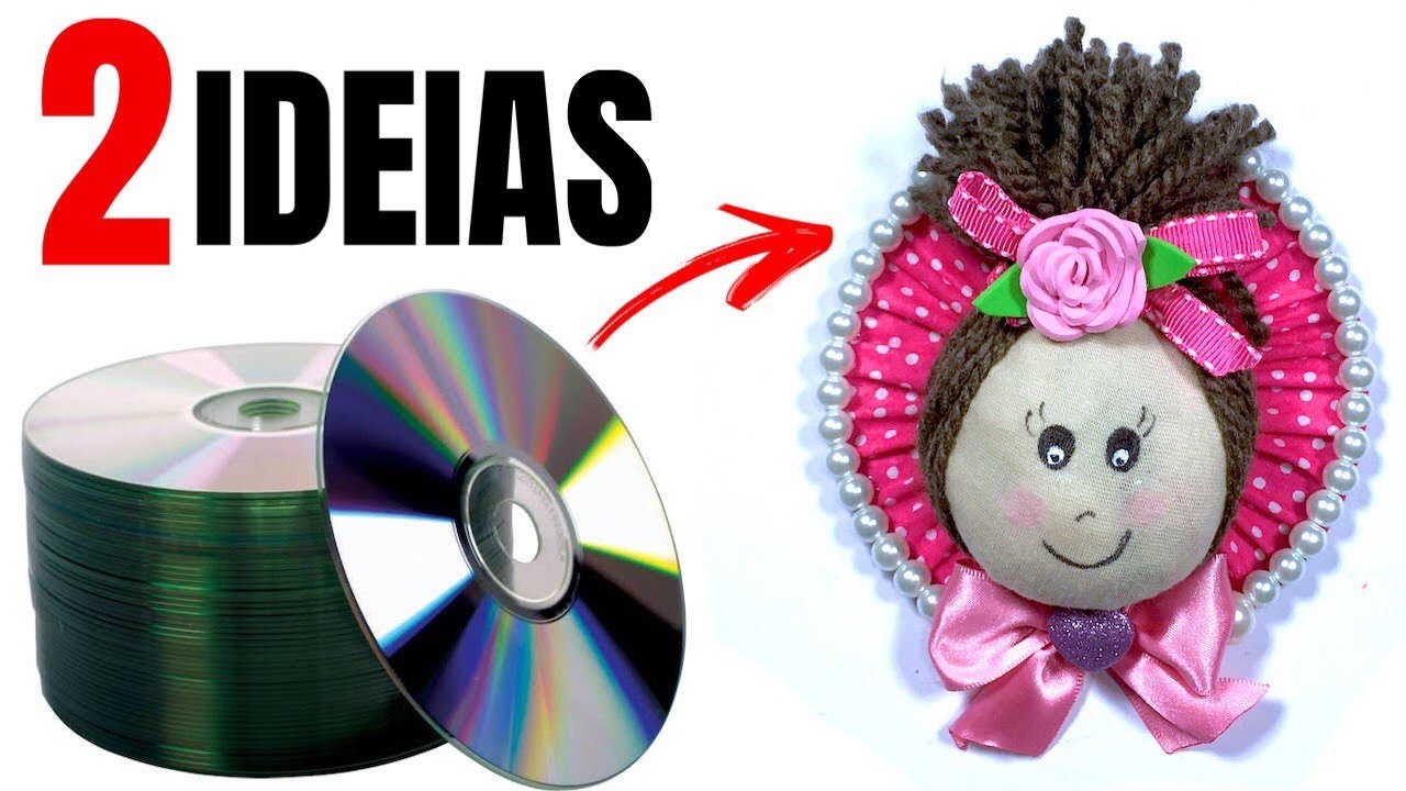 ARTESANATO COM CD E DVD | 2 IDEIAS INCRÍVEIS COM CD - SHOW DE ARTESANATO