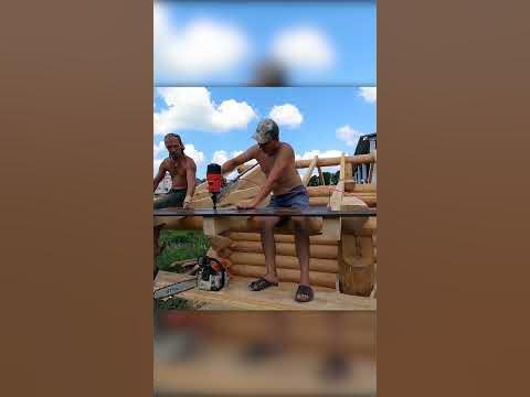 Баня из "дикого" сруба за 60 секунд #shorts - YouTube