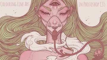 Colouring Line Art in Photoshop Tutorial