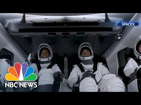 SpaceX’s All-Civilian Inspiration4 Crew Orbiting Earth.