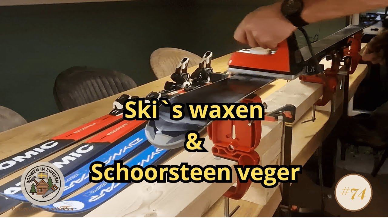 De schoorsteen geveegd en ski`s waxen. (Live op 7 januari 20:00) - Vlog 74