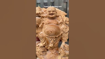 Tượng phật di lặc cưỡi long quy cao 20cm gỗ ngọc am cực thơm