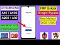 Samsung a10a10sa20sa30 frp bypass android 11  google account unlock  frp lock unlock without pc