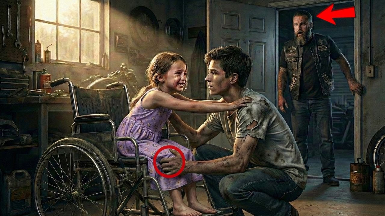 Homeless Kid Makes Biker’s Crippled Daughter Walk— The Hells Angel President Was Left Shocked 