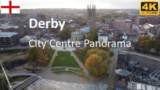 Derby City Centre Panorama | England | UK - 4k 360°