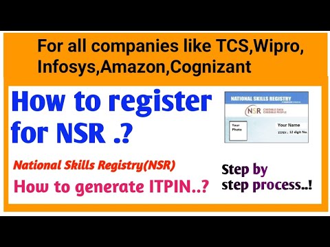 How to register for NSR || How to generate ITPIN || NSR || ITPIN