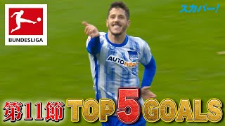 今季ドイツ初参戦のヨベティッチ(ヘルタベルリン)がランクイン！【第11節｜TOP 5 GOALS】21/22 ドイツ ブンデスリーガ