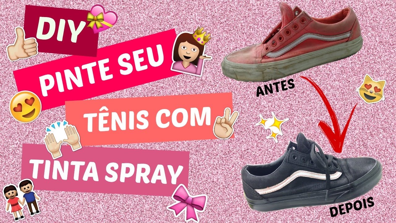 DIY PINTE SEU TÊNIS COM TINTA SPRAY #01 - YouTube