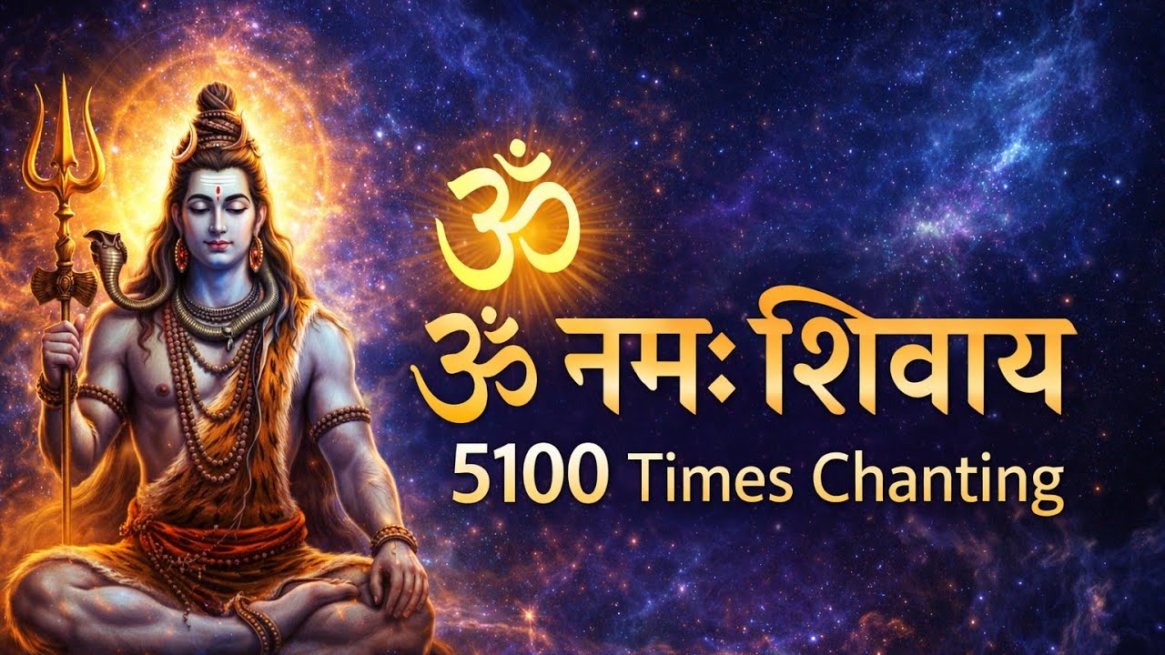  Om Namah Shivaay 5100 Times Chanting | ॐ नमः शिवाय जाप | Powerful Shiva Mantra Meditation