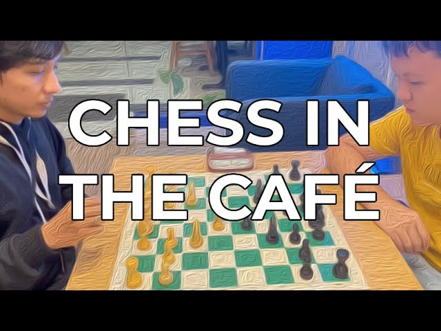 Hanging onto Hope with 2 Bishops against 2 Rooks! Chess in the Café! 