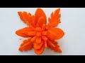 Simple flower carrot garnish ideas