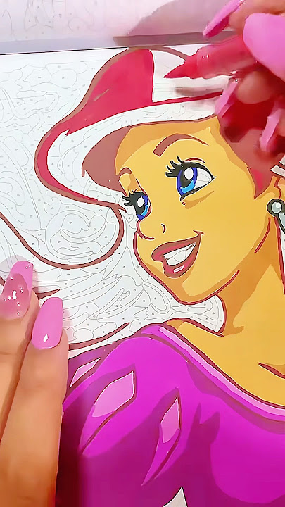Little mermaid 🩷 #disney #ariel #coloringbook #art #coloring #drawing #satisfying #cute #painting