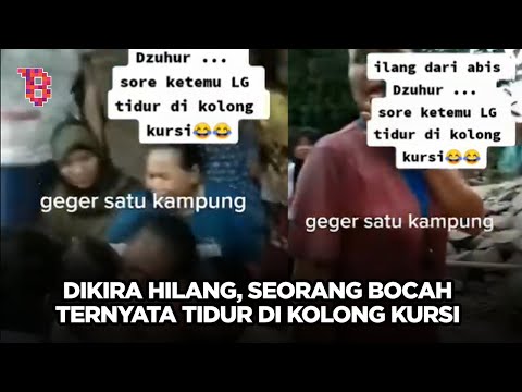 Bikin geger sekampung, bocah ini dikira hilang ternyata tidur di kolong kursi | TRENDING