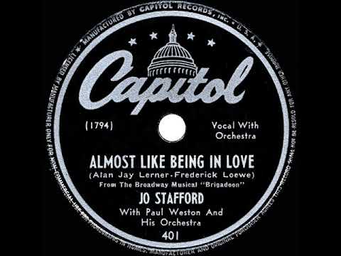 Jo Stafford Almost Like Being In Love Lyrics Lyrics Com