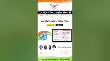 CA Mock Test Series for Nov 2023 | Freedom Offer | Best Test series for CA Final, Inter & Foundation