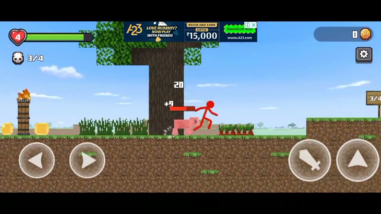 Stickman VS Craftman Gameplay Part-1