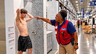 Showering in Stores Prank!